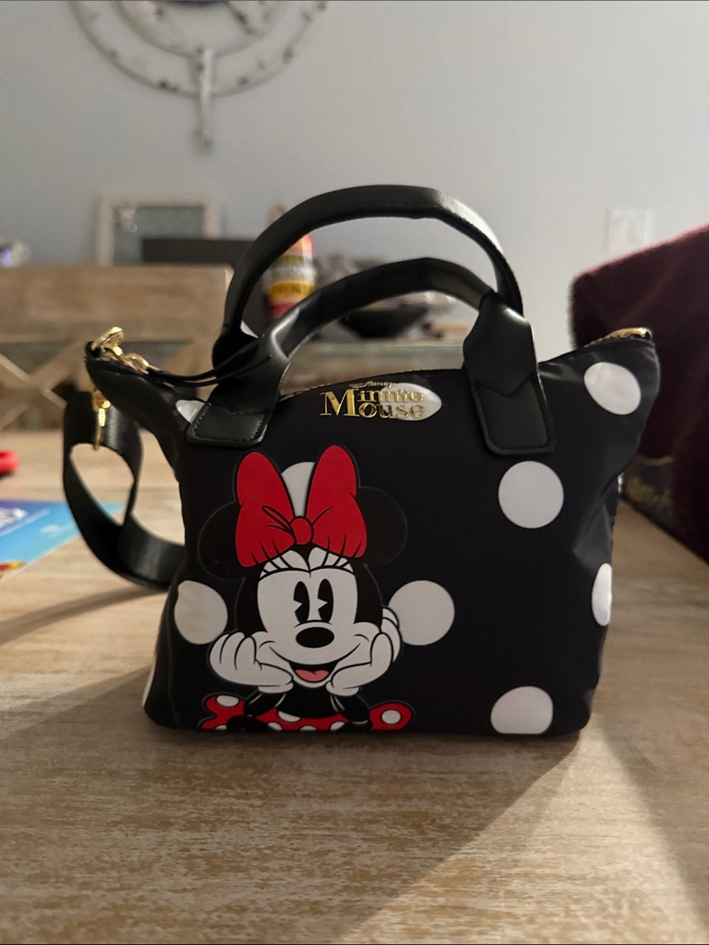 Disney Minnie Mouse Black, White & Red Mini Satchel